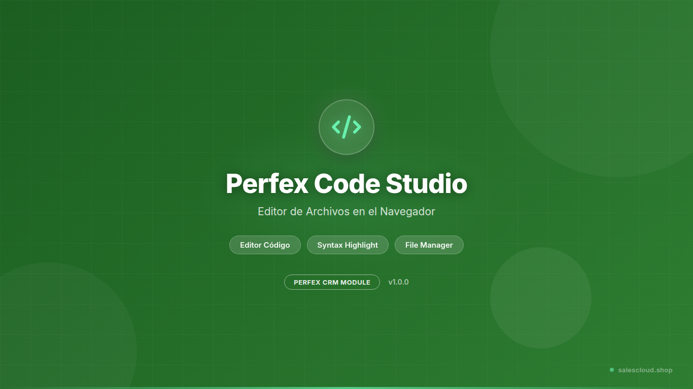 Perfex Code Studio — Editor de Archivos en el Navegador