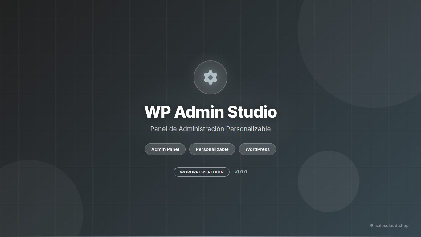 WordPress Admin Studio — Panel de Administración Personalizable