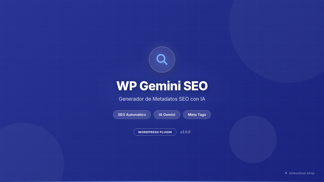 WordPress Gemini SEO — Generador de Metadatos SEO con IA