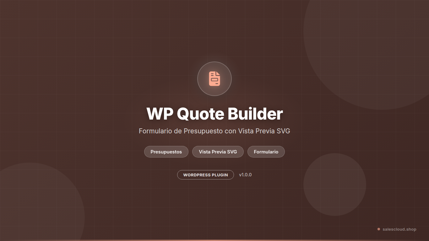 WordPress Quote Builder — Formulario de Presupuesto con Vista Previa SVG